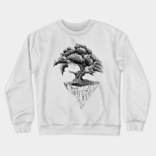 Hand drawing of the fantasy old tree Crewneck Sweatshirt